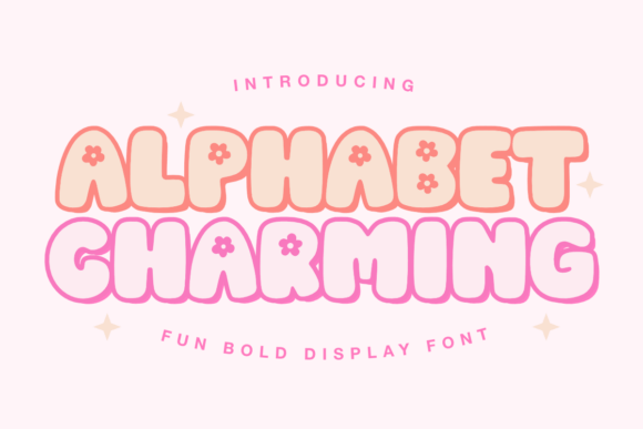 Alphabet Charming: A Versatile Display Font for Creative Projects and Seasonal Designs