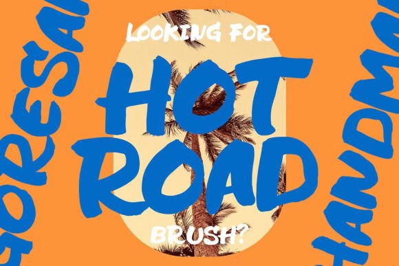 Hot Road Brush: Bold, Cheerful Design